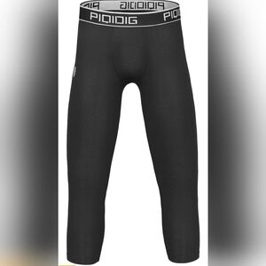 PIQIDIG Boys 3/4 Basketball Sports Capris Leggings Compression Pants Size XS New